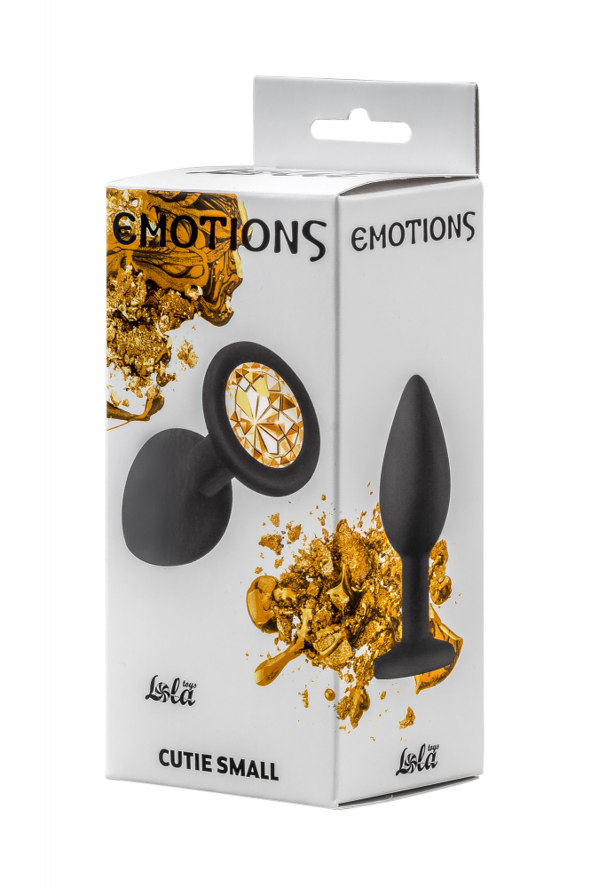 Анальная пробка Emotions Cutie Small Black golden crystall 4011-07